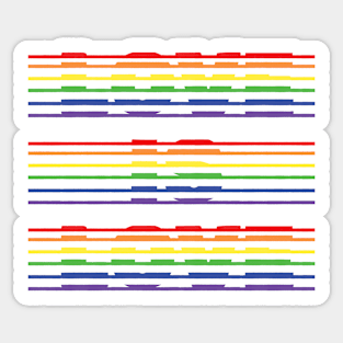 Love is Love Stripes Sticker